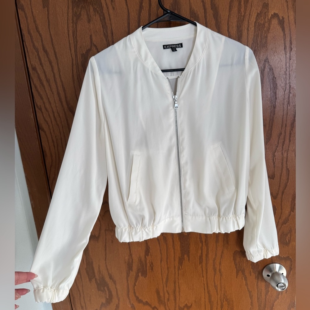 Express Off-White Women's Bomber Jacket